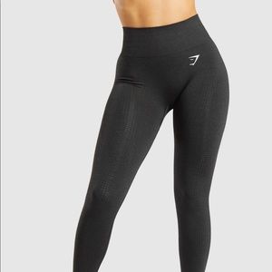 Gymshark Vital Seamless Leggings-Black Marl Size L